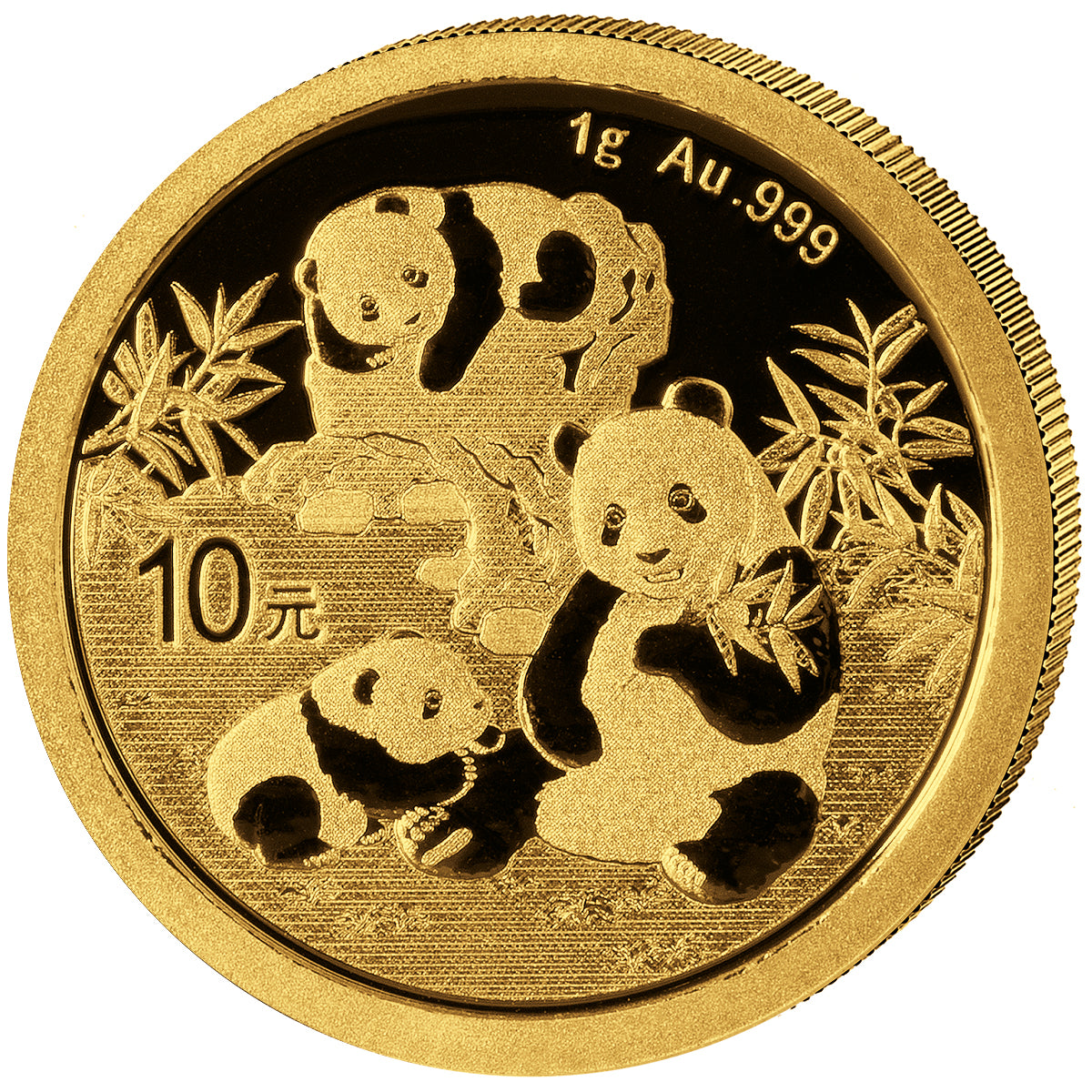 China Panda, 1 Gramm Goldmünze, 2025, 10 Yuan**