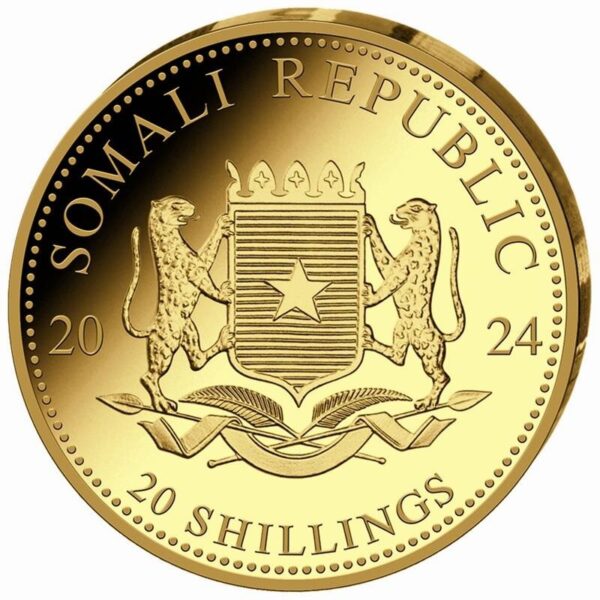 Goldmünze Somalia Wildlife Leopard 2024 0,5 Gramm African Wildlife Gold**