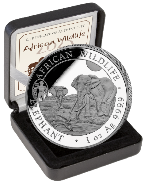 Somalia Elefant - Privy ANA Oklahoma City - 1 oz Silbermünze 2025 PL