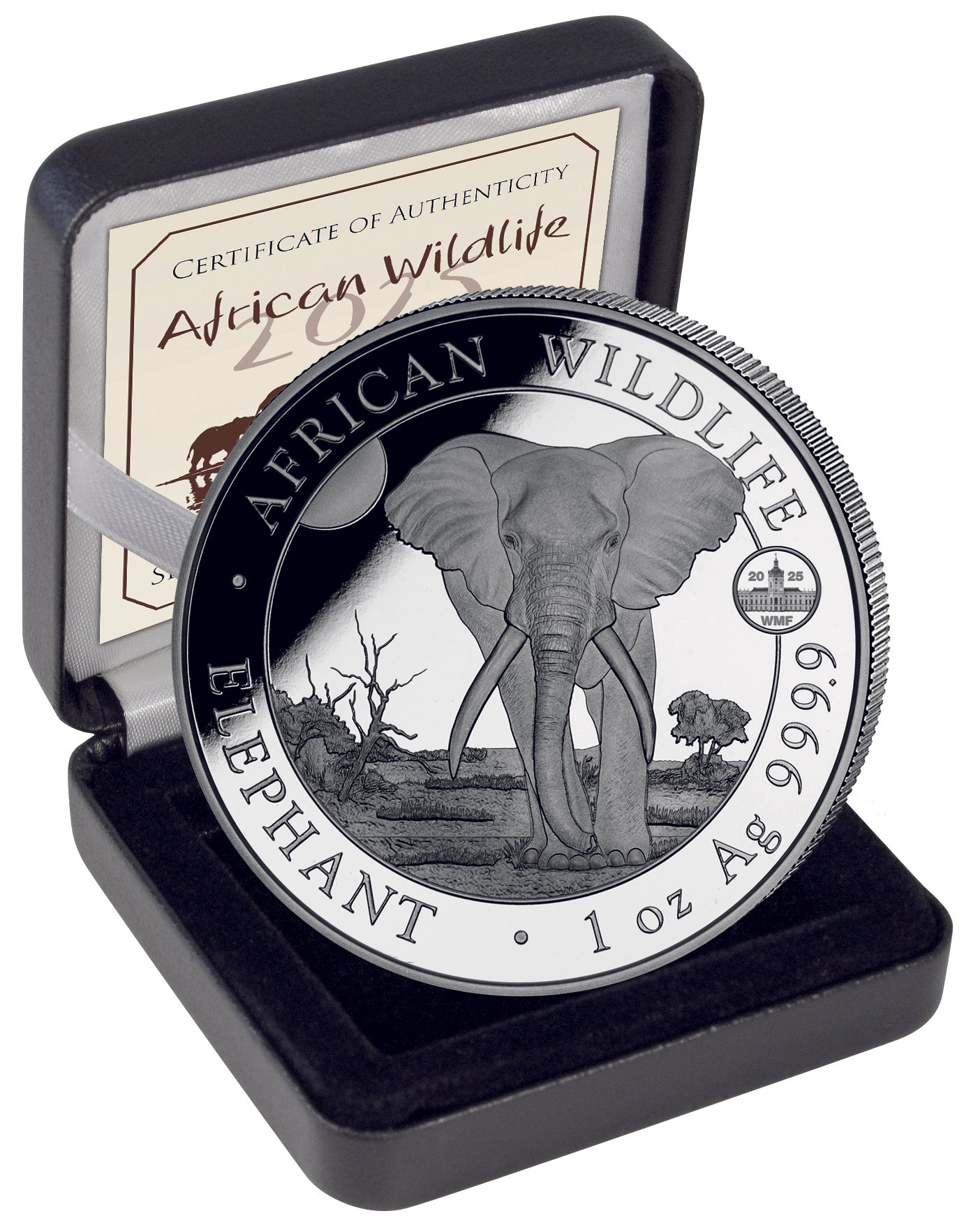 Somalia Elefant Privy Mark WMF Berlin 1 oz Silbermünze 2025 BU*