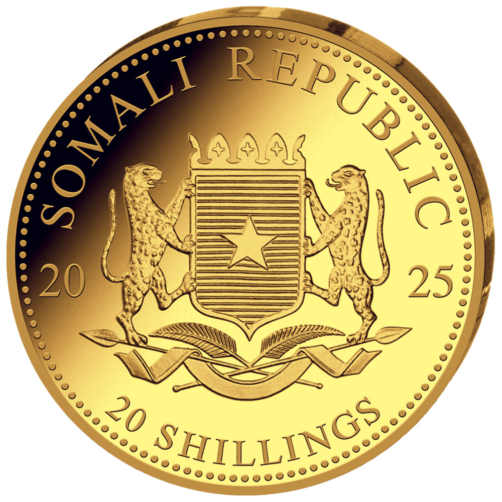 Somalia Leopard - 2025 - 0,5 Gramm Goldmünze PP