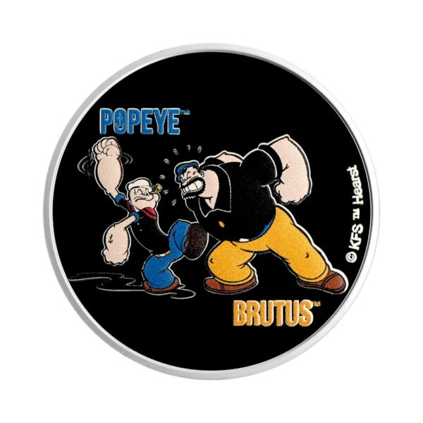 Popeye und Brutus 1oz Silbermünze 2024 Samoa Color*