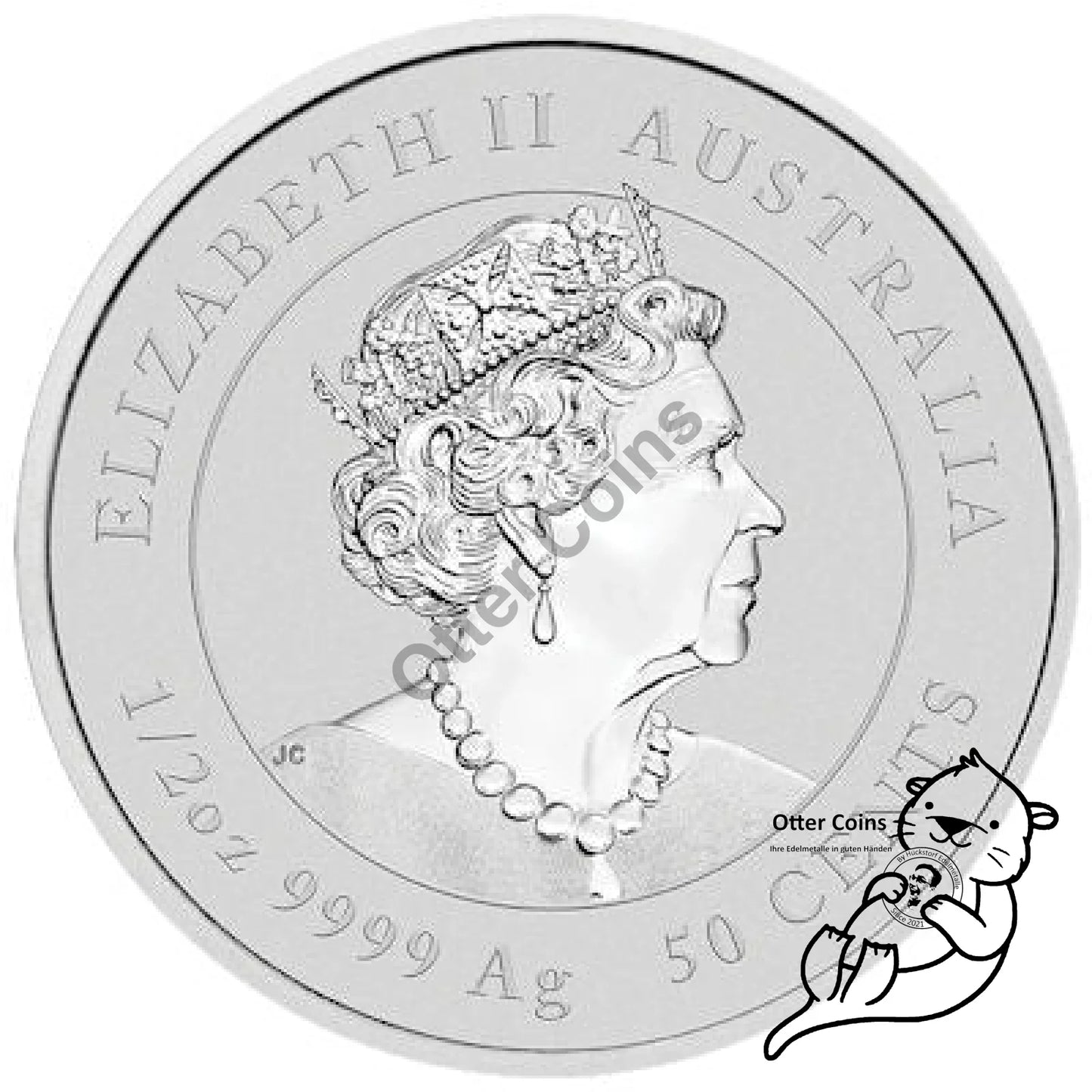 Lunar III Tiger 1/2 Oz Silbermünze coloriert 2022*