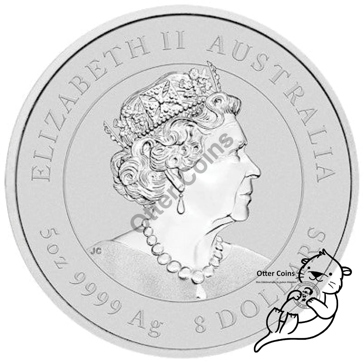 Lunar III Tiger 5 Oz Silbermünze coloriert 2022*