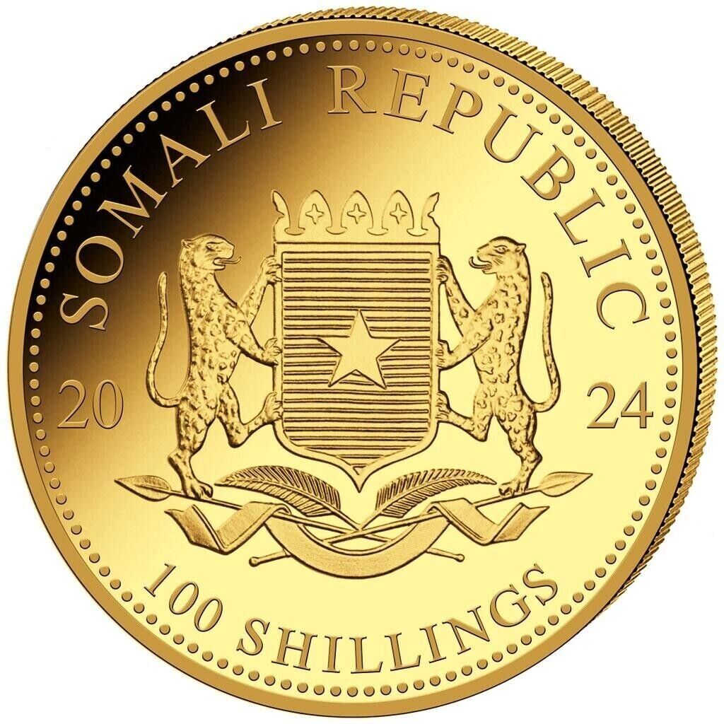 Somalia Elefant, 1/10 oz Goldmünze 2024**