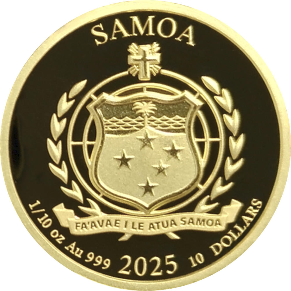 Samoa Golden Eagle Steinadler 2025 - 3. Ausgabe - 1/10 oz Goldmünze PL**