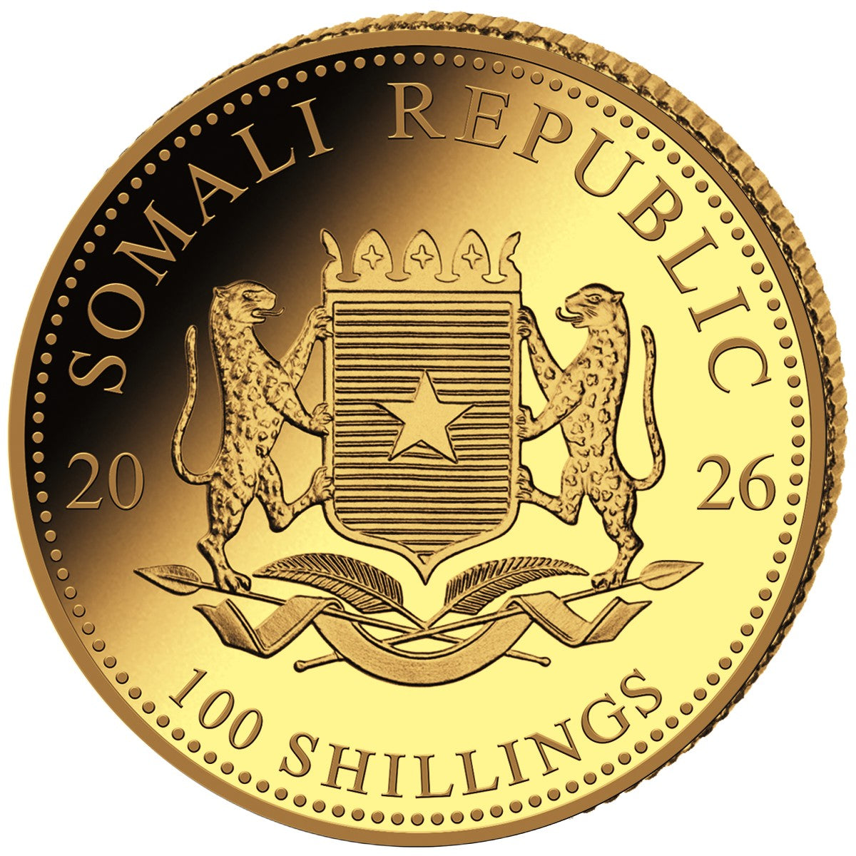 African Wildlife - Somalia Leopard - 2026 - 1/10 oz Goldmünze BU**