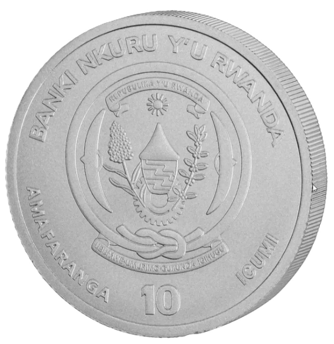 Ruanda African Ounce - Tüpfelhyäne - 2026 1/12 oz Silbermünze BU