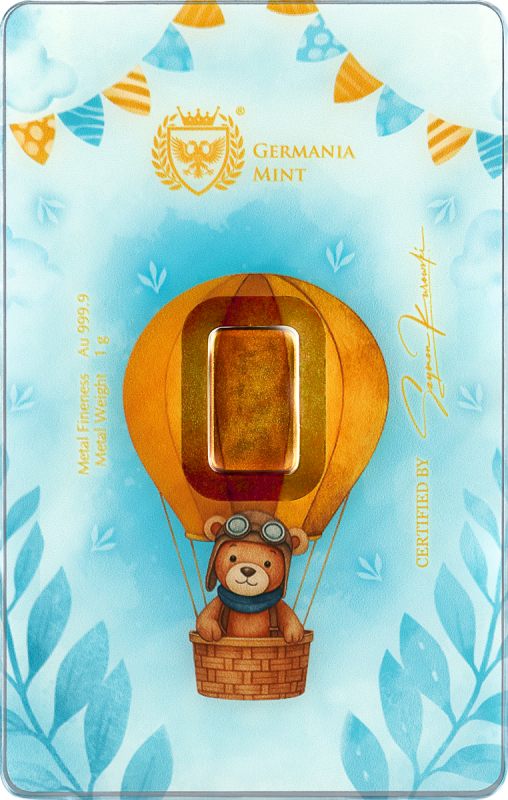 Germania Mint - New Born - Junge - 1 Gramm Goldbarren**