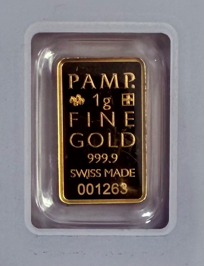 PAMP Suisse 1 Gramm Goldbarren Chamois Gams 9999 Gold im Blister mit Folie**