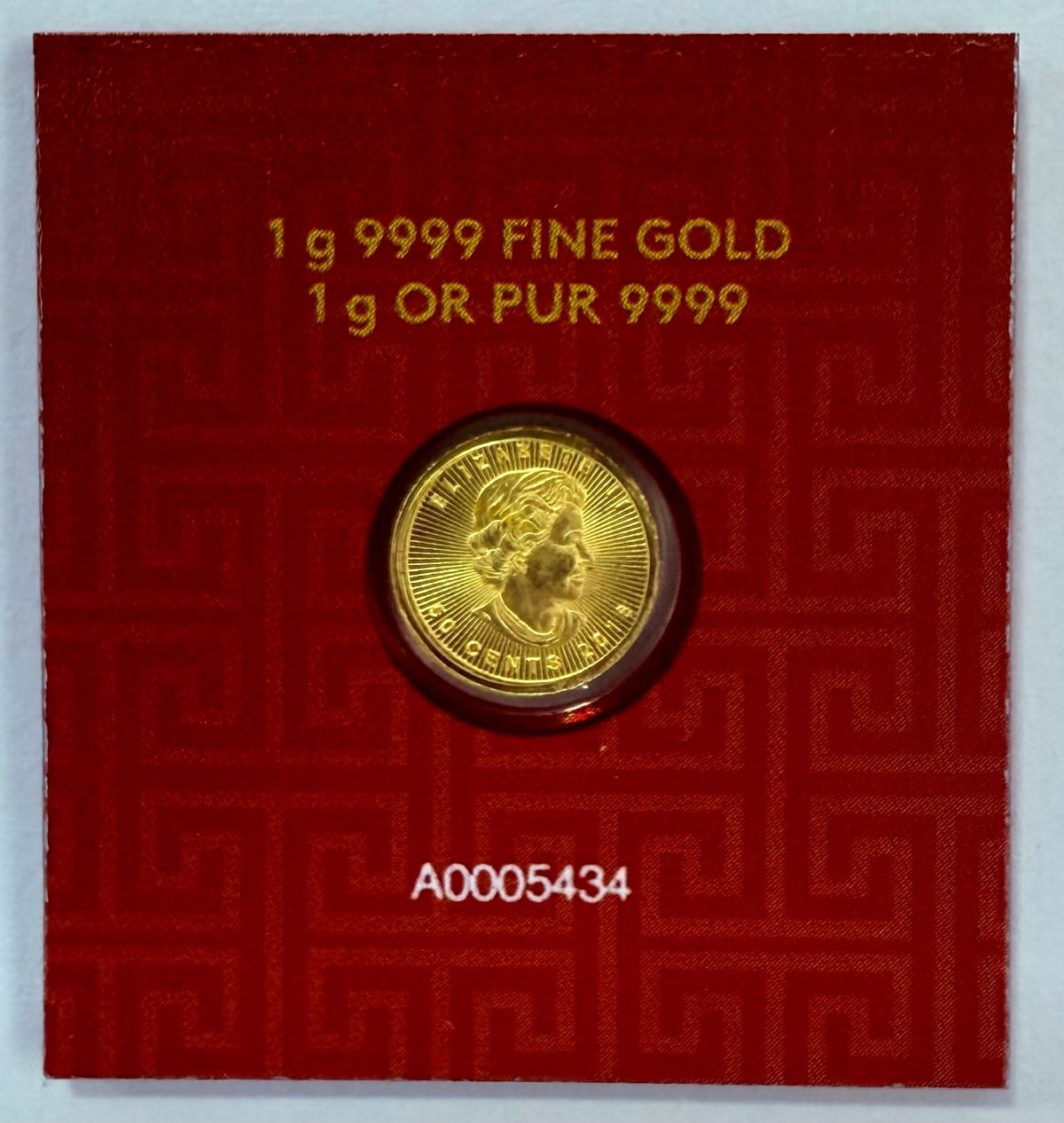 Maple Leaf Maplegram 2016 - 1 Gramm Goldmünze**