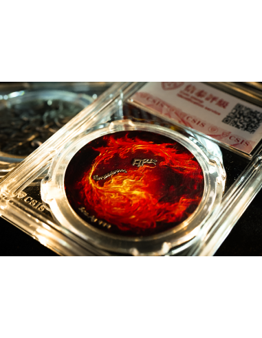 Empedocles Theory - The Four Elements - (1) Fire -1 oz Silbermedaille - MS-70 Graded im Blister***