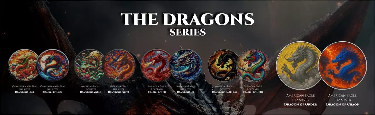 American Eagle - Dragon of Chaos - color Farbe - 1 oz Silbermünze 2025