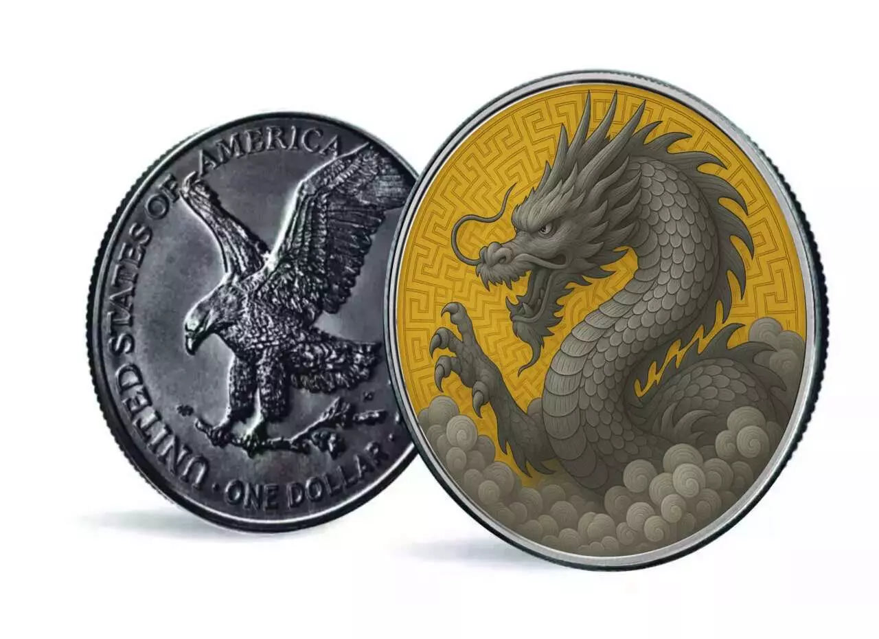 American Eagle - Dragon of Order - color Farbe - 1 oz Silbermünze 2025