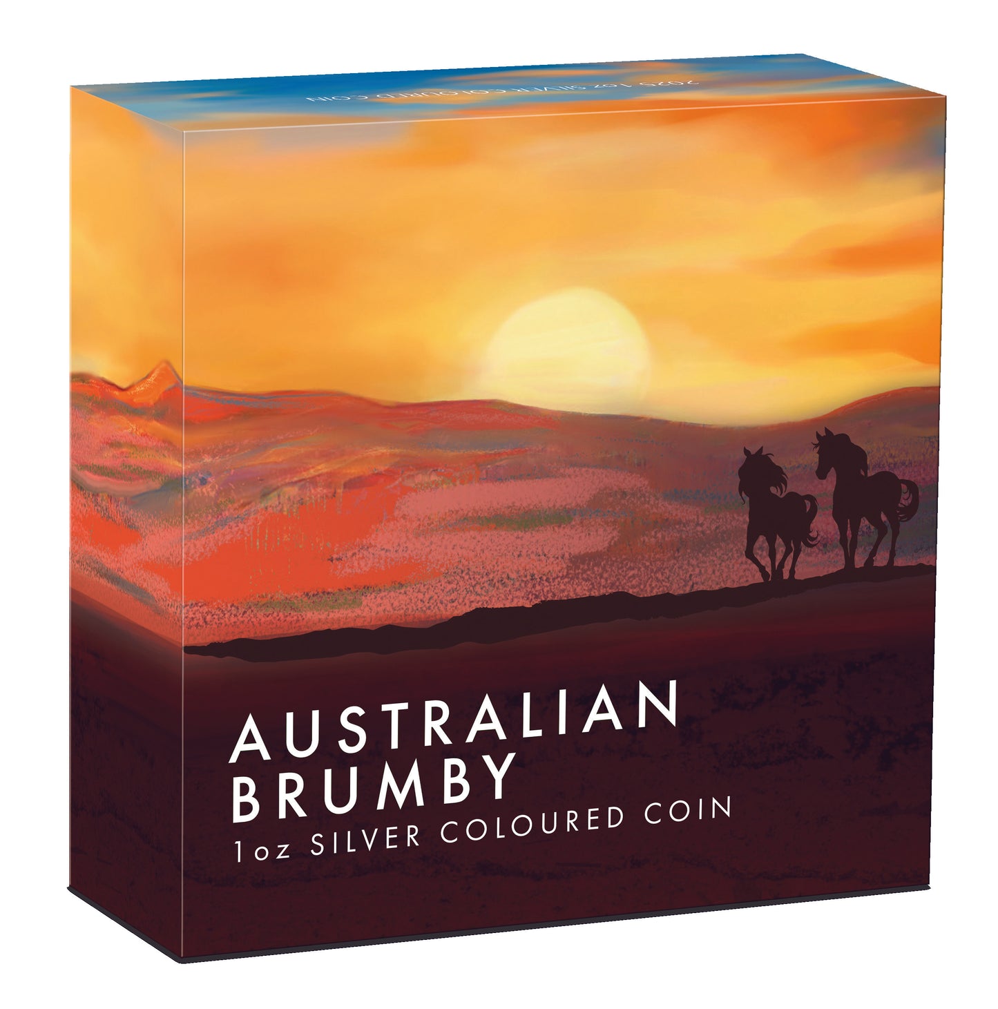 Australian Brumby 2025 1 oz Silbermünze Farbe Color in Box
