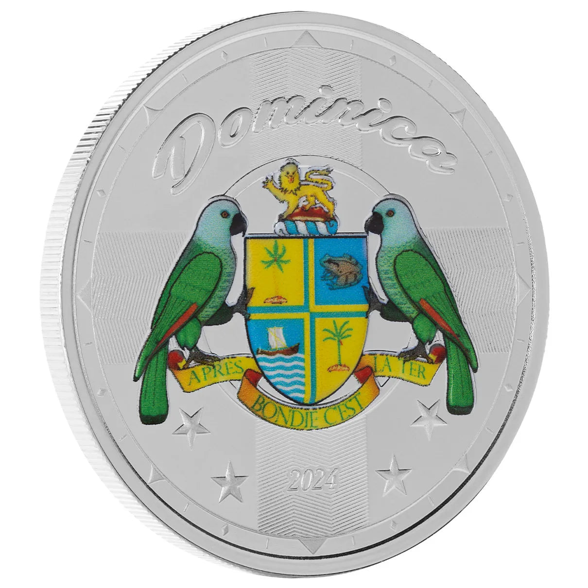 Eastern Caribbean - EC8 - Dominica - Coat of Arms - 2024 - 1 oz Silbermünze PL Farbe Color***