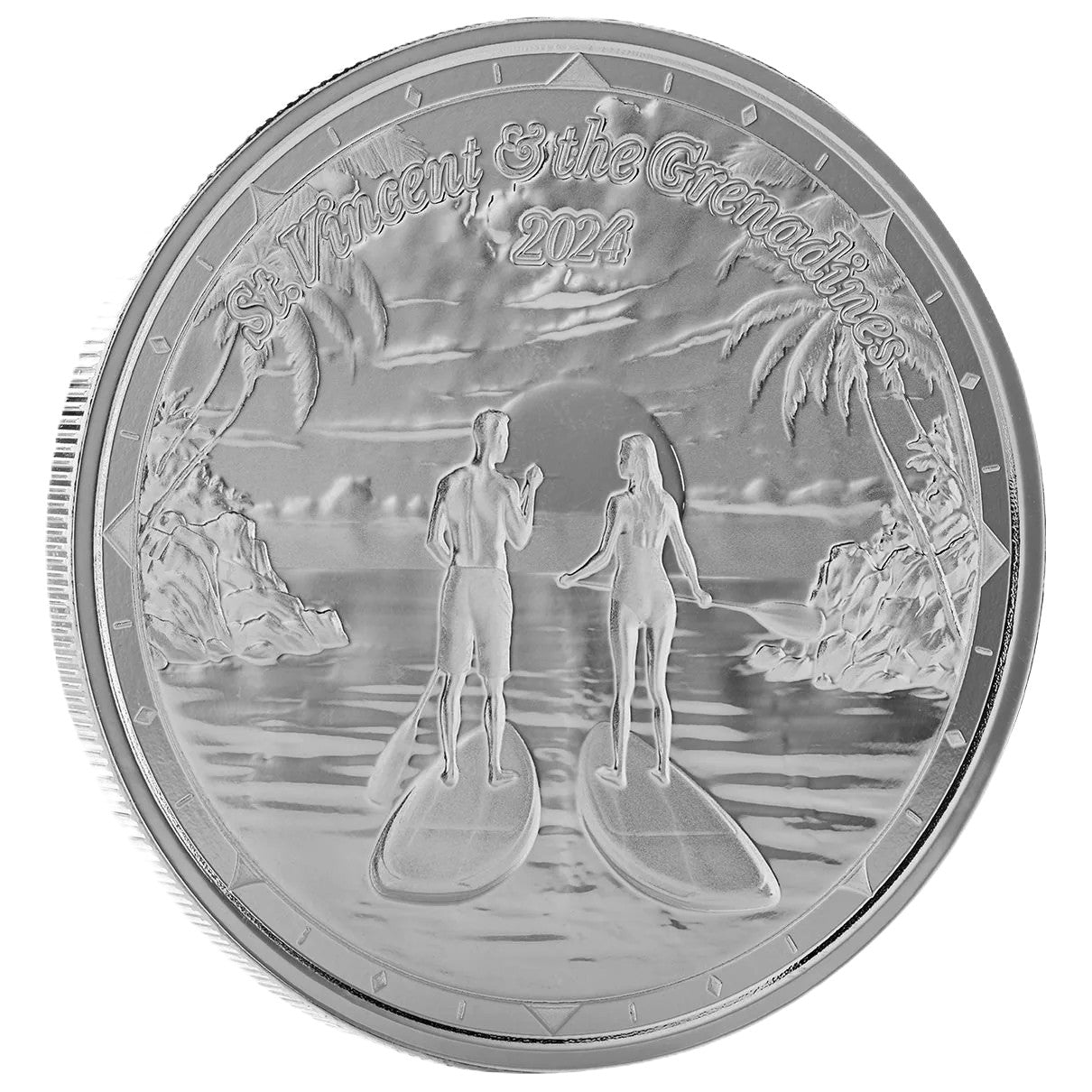 Eastern Caribbean - EC8 - St. Vincent & the Grenadinen - Paddleboard Couple - 2024 - 1 oz Silbermünze PL