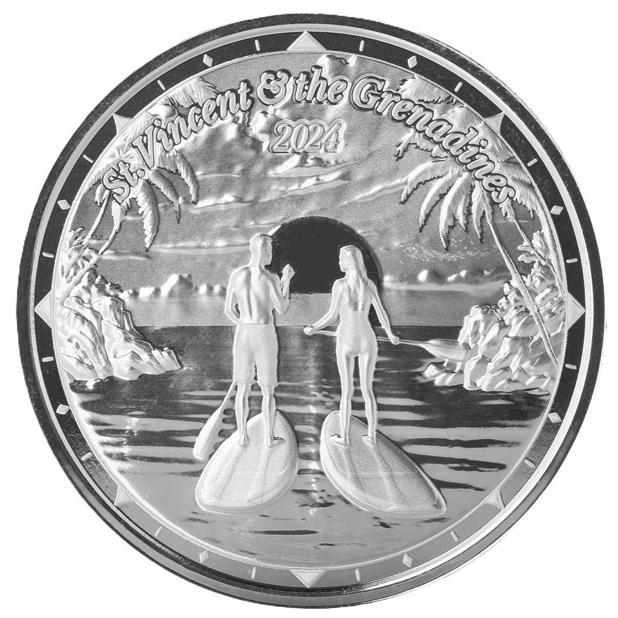 Eastern Caribbean - EC8 - St. Vincent & the Grenadinen - Paddleboard Couple - 2024 - 1 oz Silbermünze PL