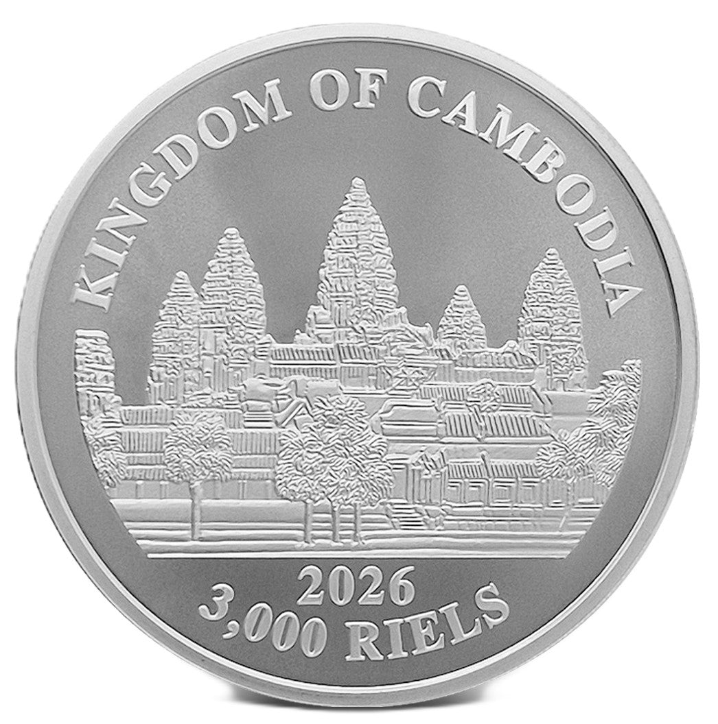 Lost Tigers of Cambodia 2026 1 oz Silbermünze BU