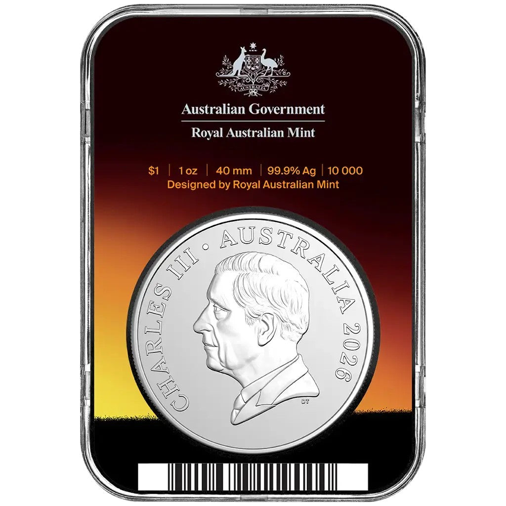 RAM Kangaroo Känguru 2026 - Mob of Six Roos - 1 oz Silbermünze im Slab