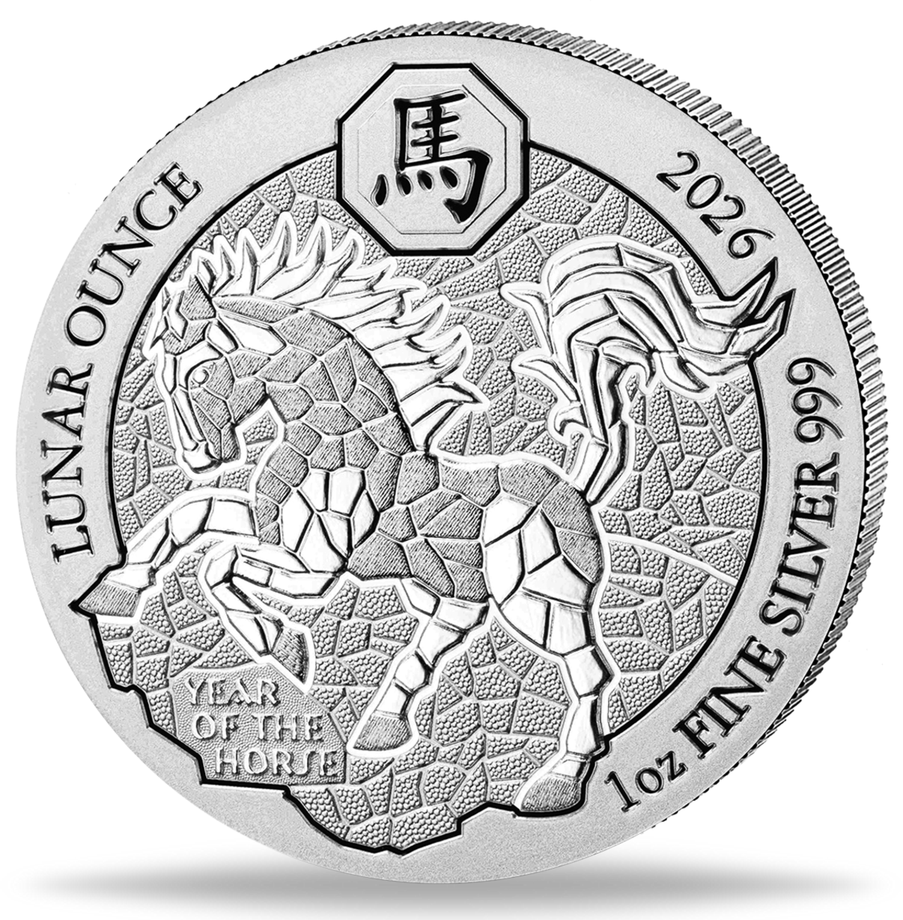 Ruanda Lunar Ounce - Jahr des Pferdes - 2026 - 1 oz Silbermünze BU