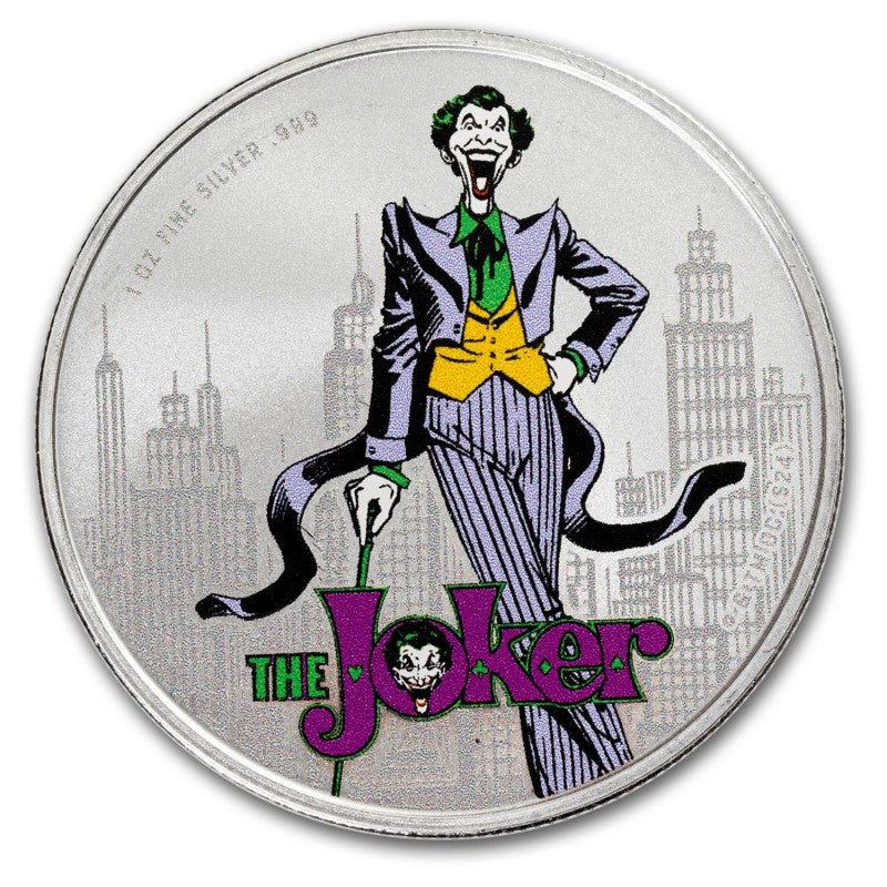 The Joker™ - DC Comics™ Super Heroes - coloriert in Coincard 2024 1 oz Silbermünze*