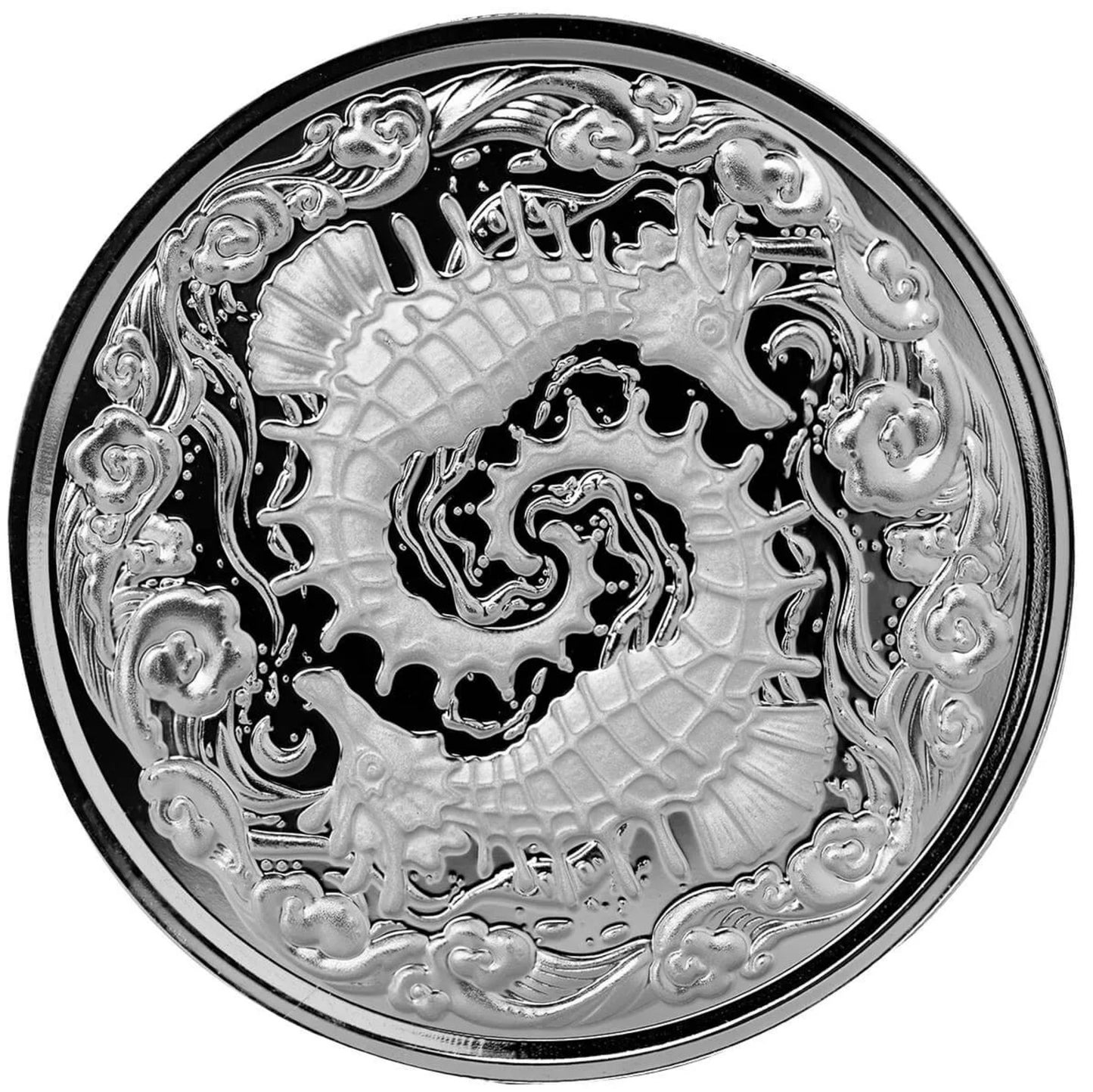Samoa Seahorse Seepferdchen 2024 - 1 oz Silbermünze Proof Like