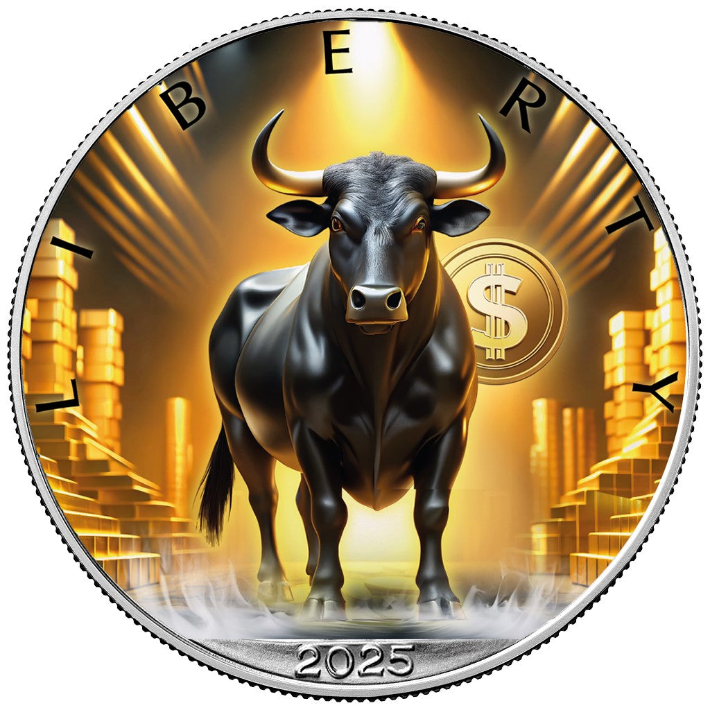 American Silver Eagle - Bitcoin - Bulle - Bull - 1 oz Silbermünze 2025