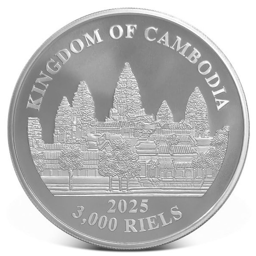 Lost Tigers of Cambodia 2025 1 oz Silbermünze Color Farbe*