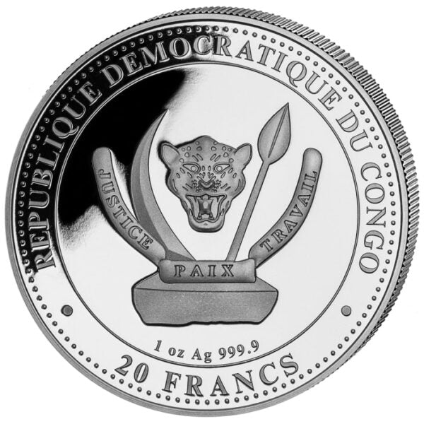 Silbermünze 1 oz Prehistoric Life II Utahraptor 2024 20 Francs