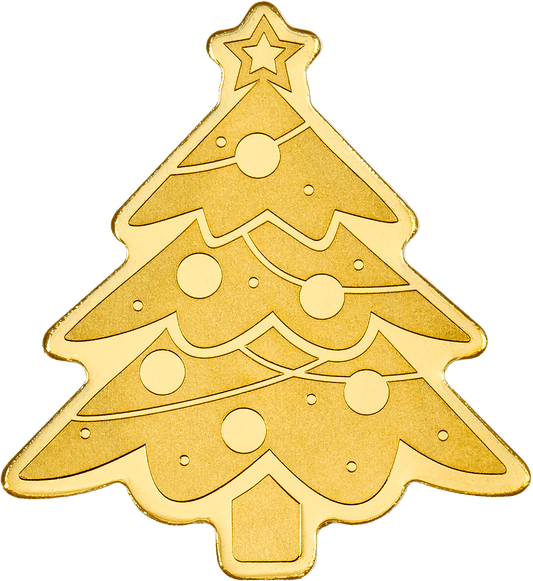 Goldmünze Weihnachtsbaum 0,5 gramm 2023 Palau Golden Highlights Weihnachten**