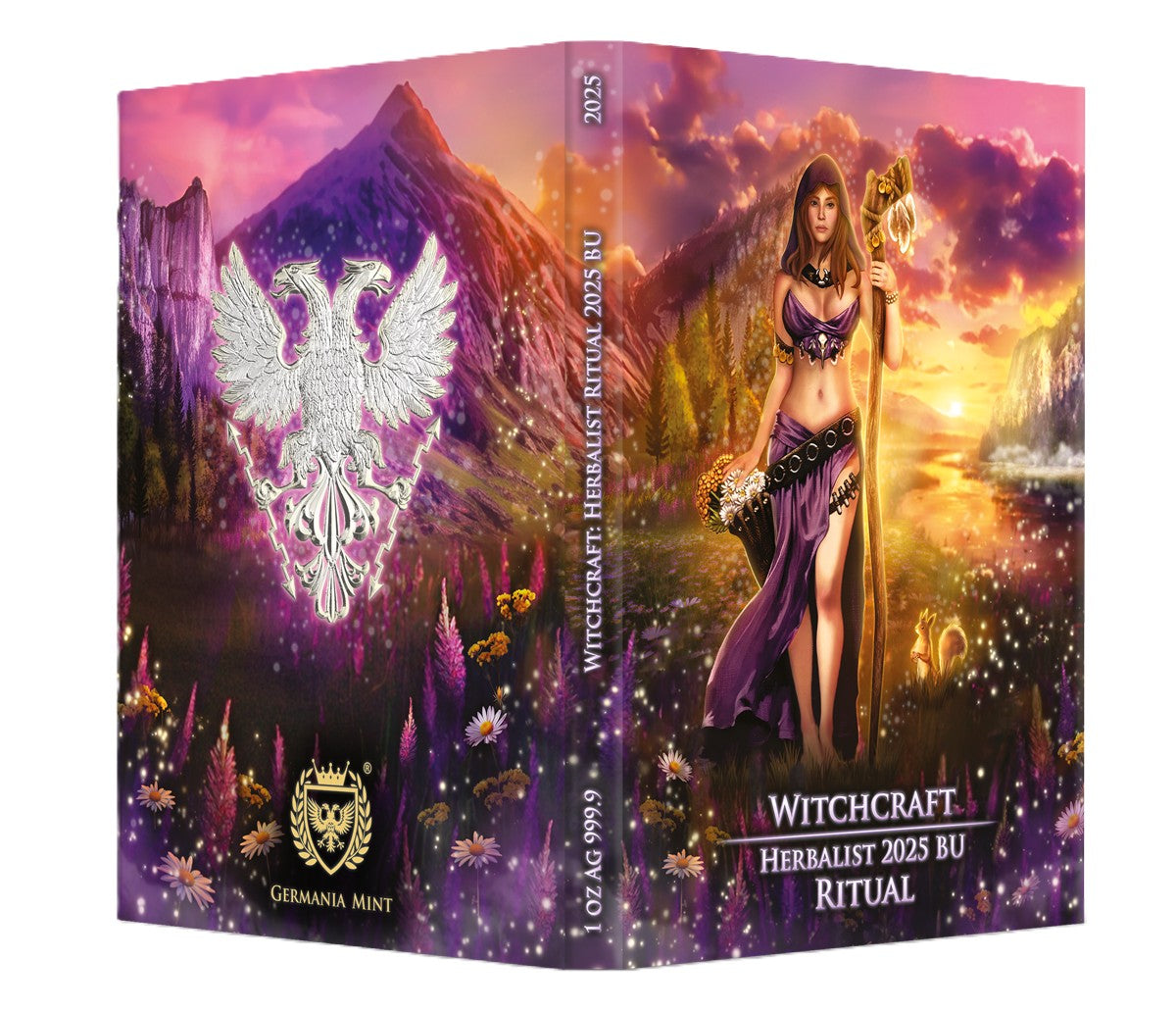 Germania Mint - Witchcraft - #2.Herbalist Ritual 2025 1 oz Silbermünze Antik Finish Gilded***
