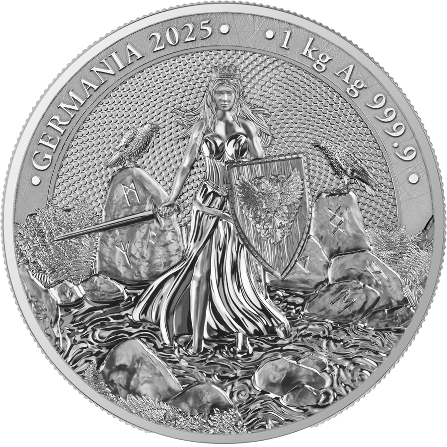 Germania Mint - Germania 2025 - 1 Kilo 1 kg Silbermünze 80 Mark BU
