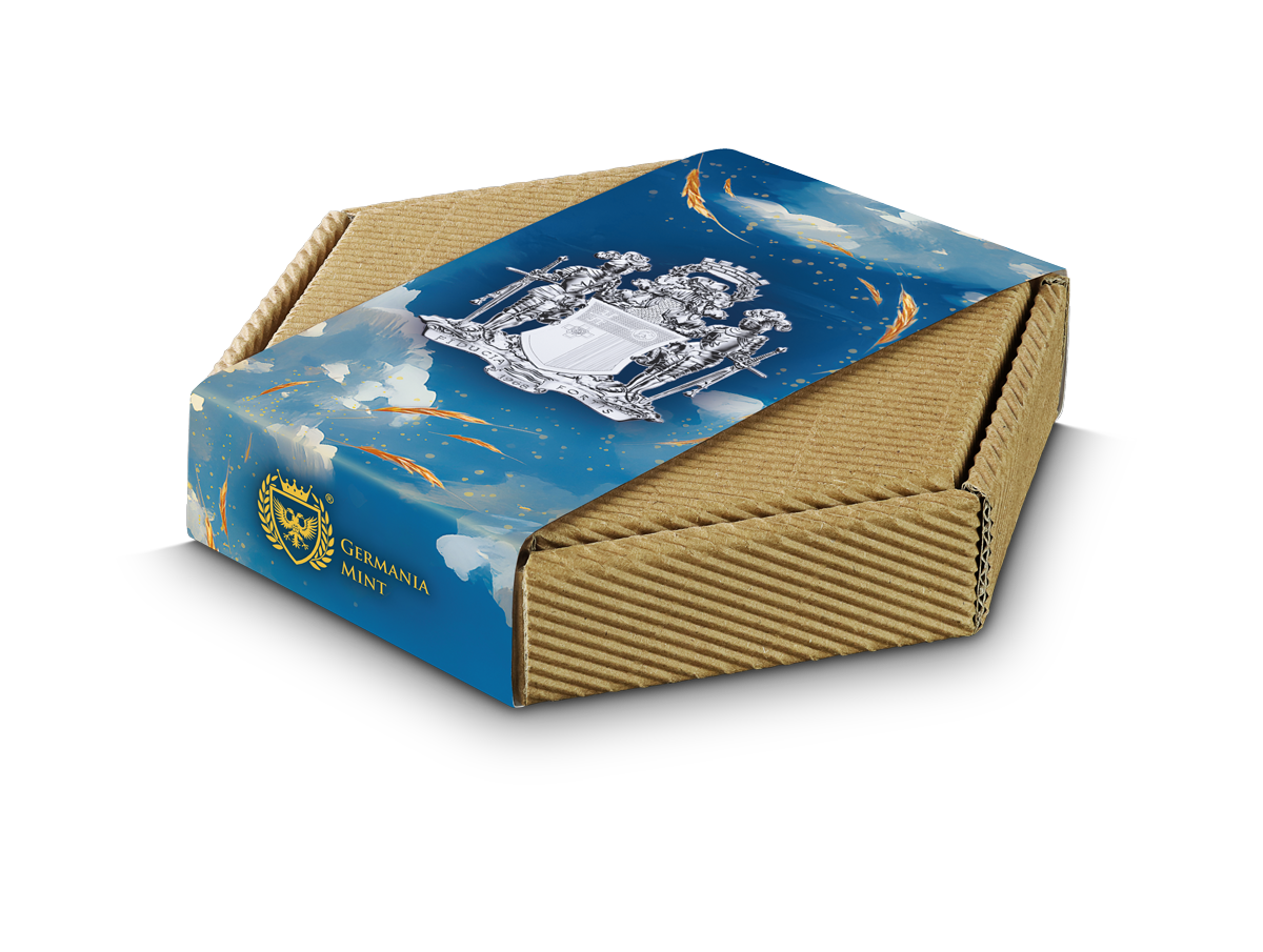 Malta Maltese - Ox - 10€ - Germania Mint 2 oz Silbermünze High Relief Ruthenium Gelbgold***