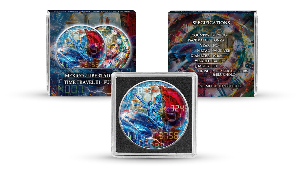 Mexico Libertad 2024 - Time Travel Zeitreise - Future Zukunft - 1 oz Silbermünze***