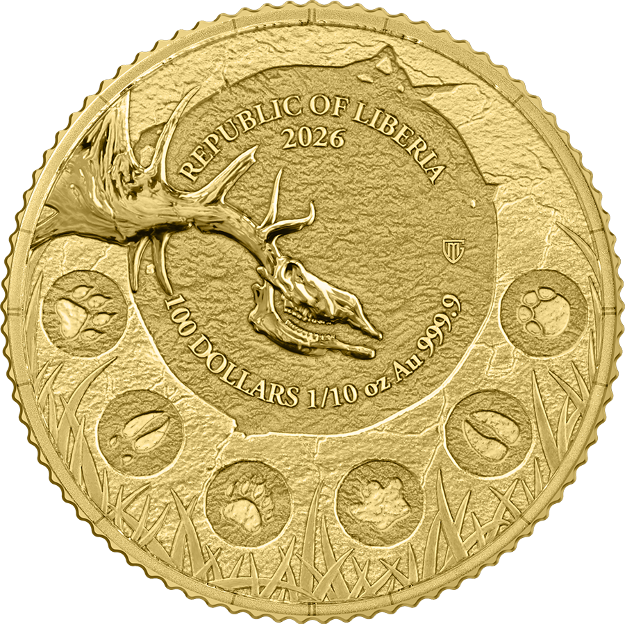 Germania Mint - Megafauna - Giant Deer - 2026 - 1/10 oz Goldmünze BU Safepack**