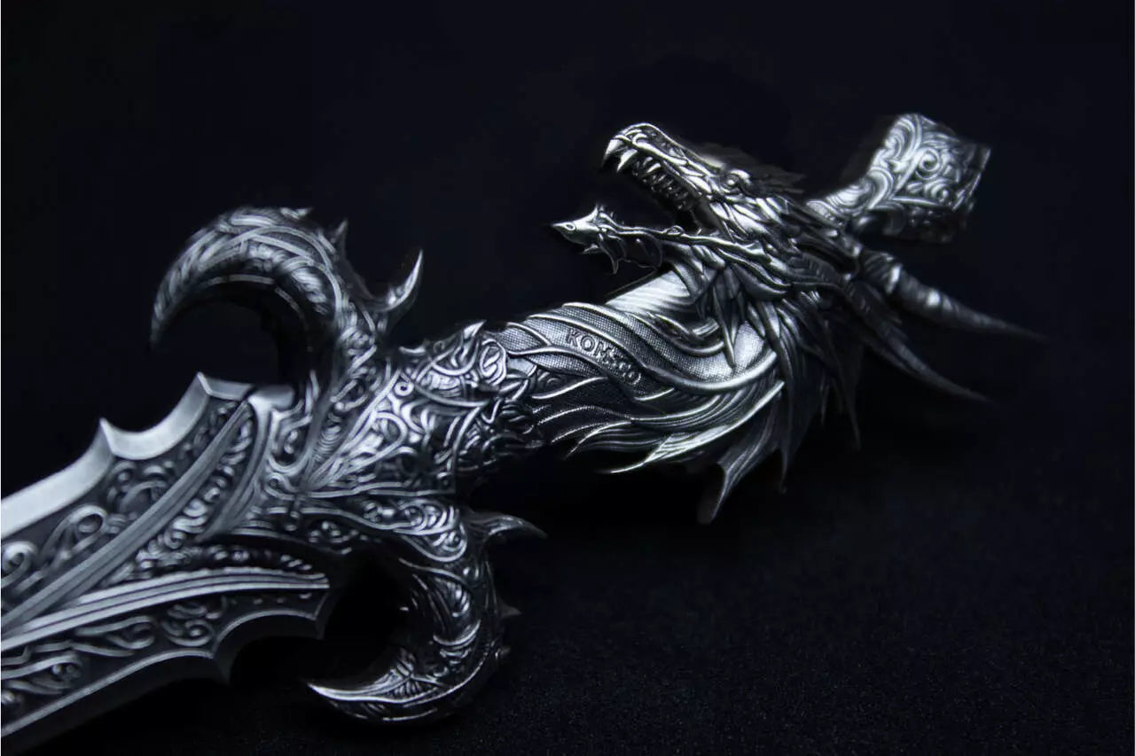 Schwert von Chiwoo Cheonwang 2,5 oz Silber 2025 High Relief - Antik Finish***