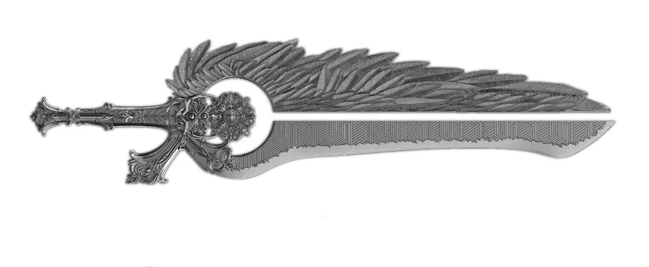Erzengel Uriel Schwert 2,5 oz Silber 2025 High Relief - Antik Finish***