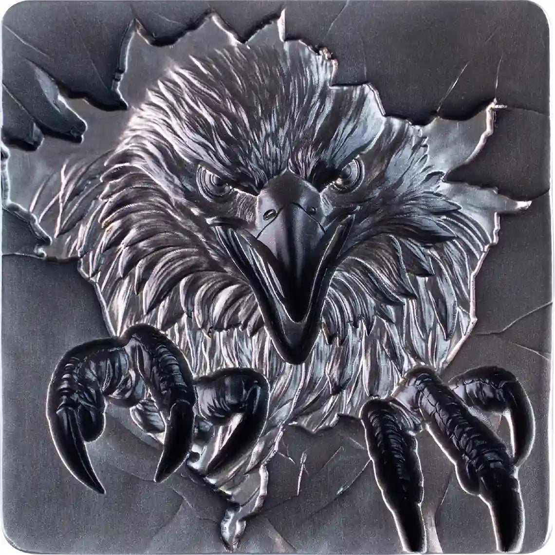 Furious Beasts - The Eagle - 2 oz Silber- Stacker - Antik