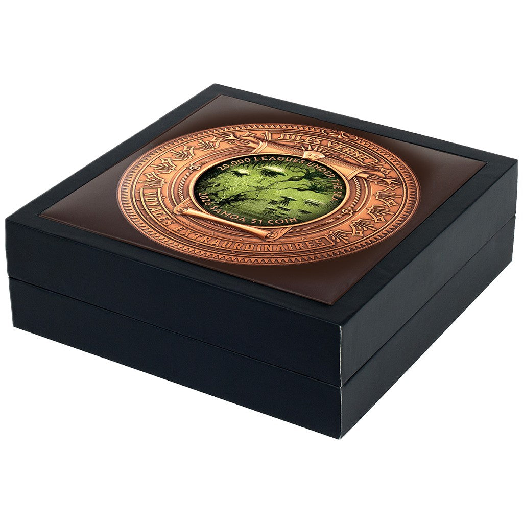 20.000 Meilen unter dem Meer - mit rotierendem Fenster - 2026 - 355 Gramm Kupfer/Silbermünze***