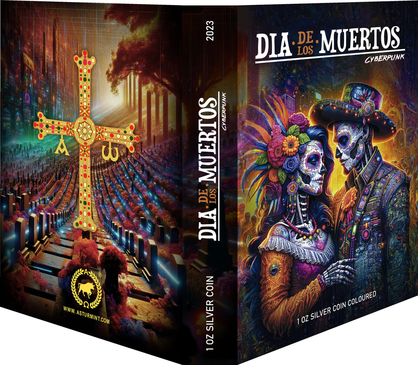 Dia de los Muertos Cyberpunk 2023 1 oz Silbermünze