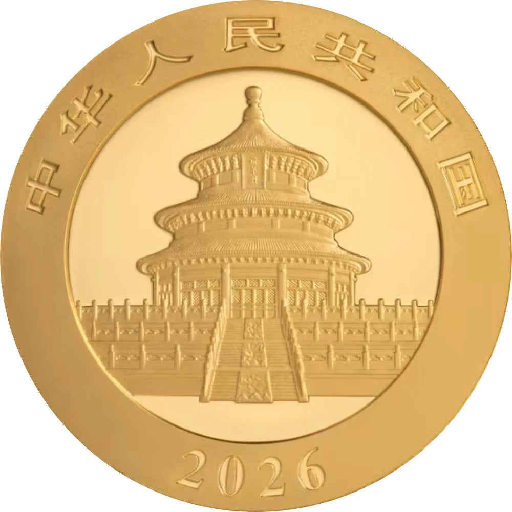 China Panda 2026 3 Gramm Goldmünze 50 Yuan**