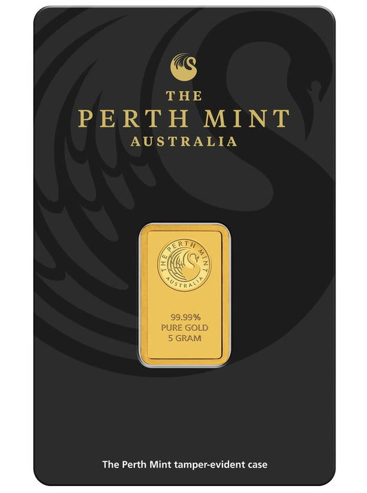 Goldbarren 5 Gramm Perth Mint Känguru Australien 999.9 in Blister Gold Barren**