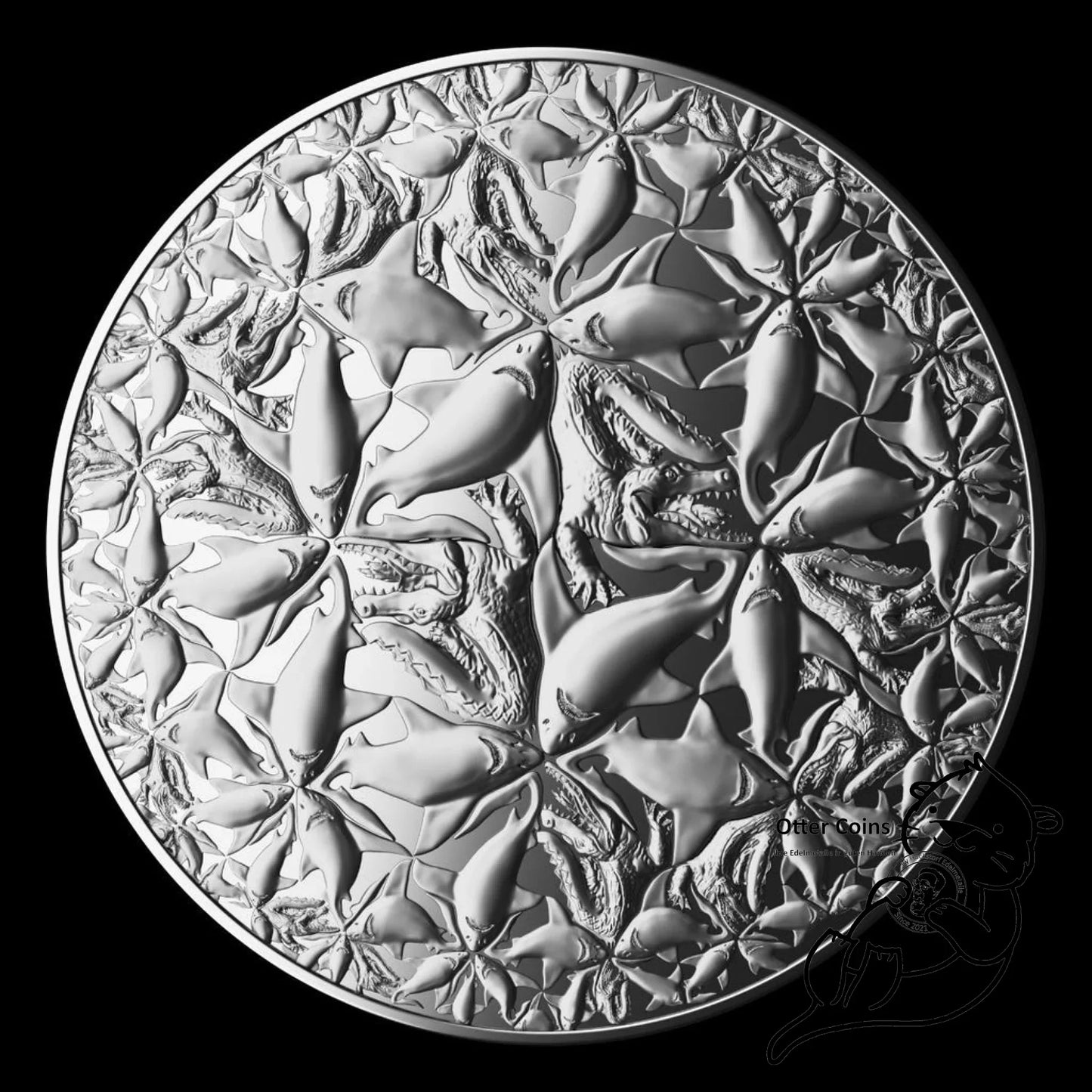 NIUE Algorithm ``Water&Earth´´ 2 oz Silbermünze 2022 Proof