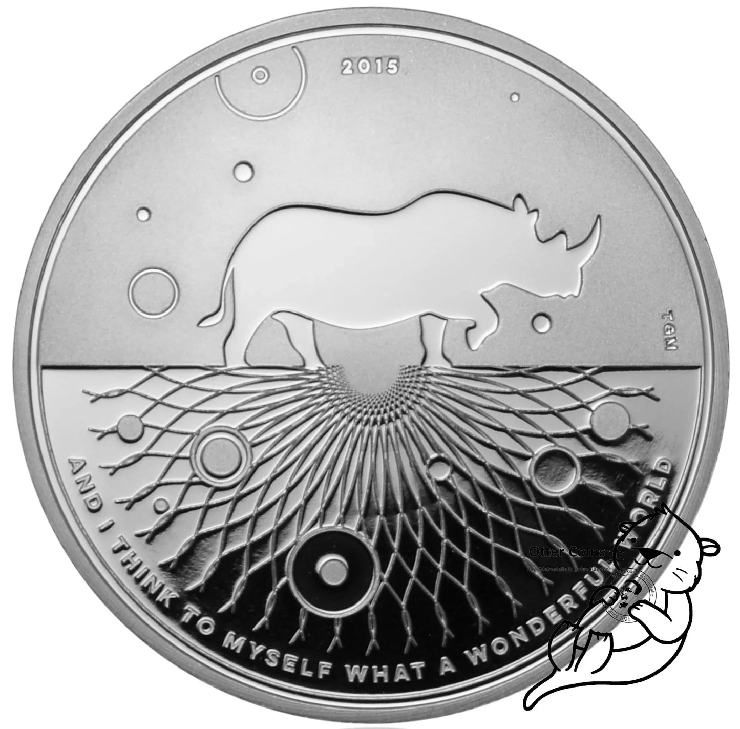 Nashorn 2015 Silbermünze 1oz Holzschatulle
