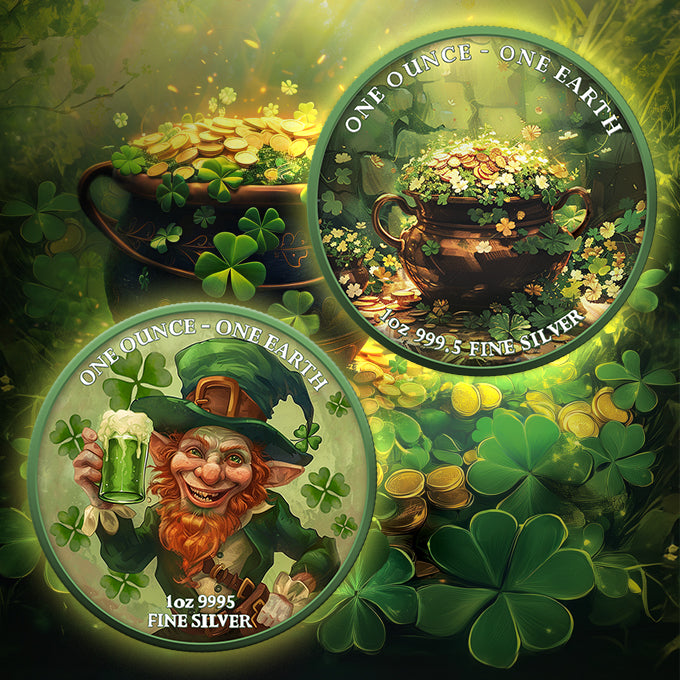 Fiji One Earth - St. Patrick's Day - 1 oz Silbermünze 2022 Color