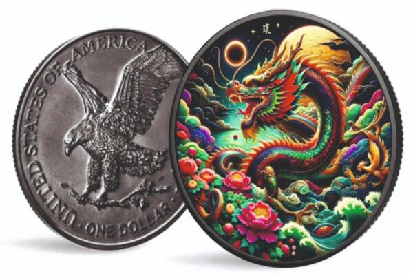American Eagle Dragon Of Magic Color 1oz Silber 2024*