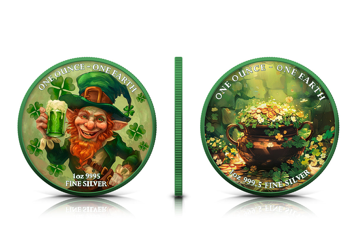 Fiji One Earth - St. Patrick's Day - 1 oz Silbermünze 2022 Color