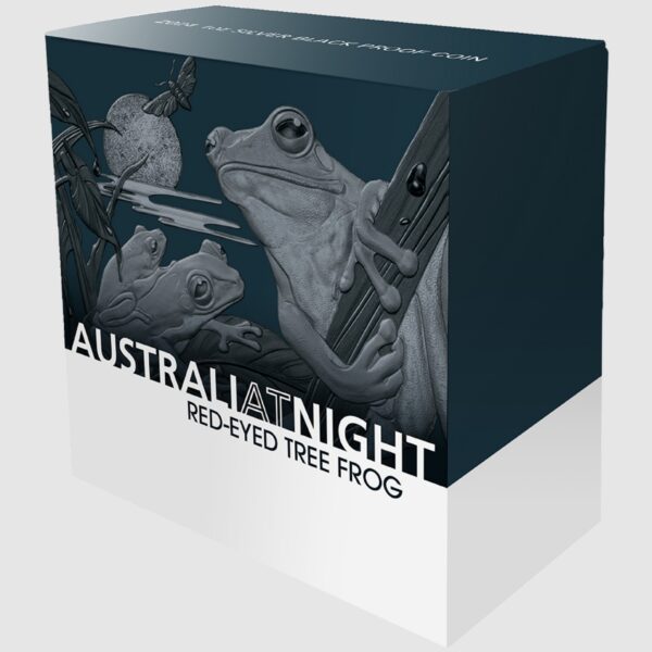Rotaugenlaubfrosch, Australien bei Nacht, 2024 1oz Silbermünze*