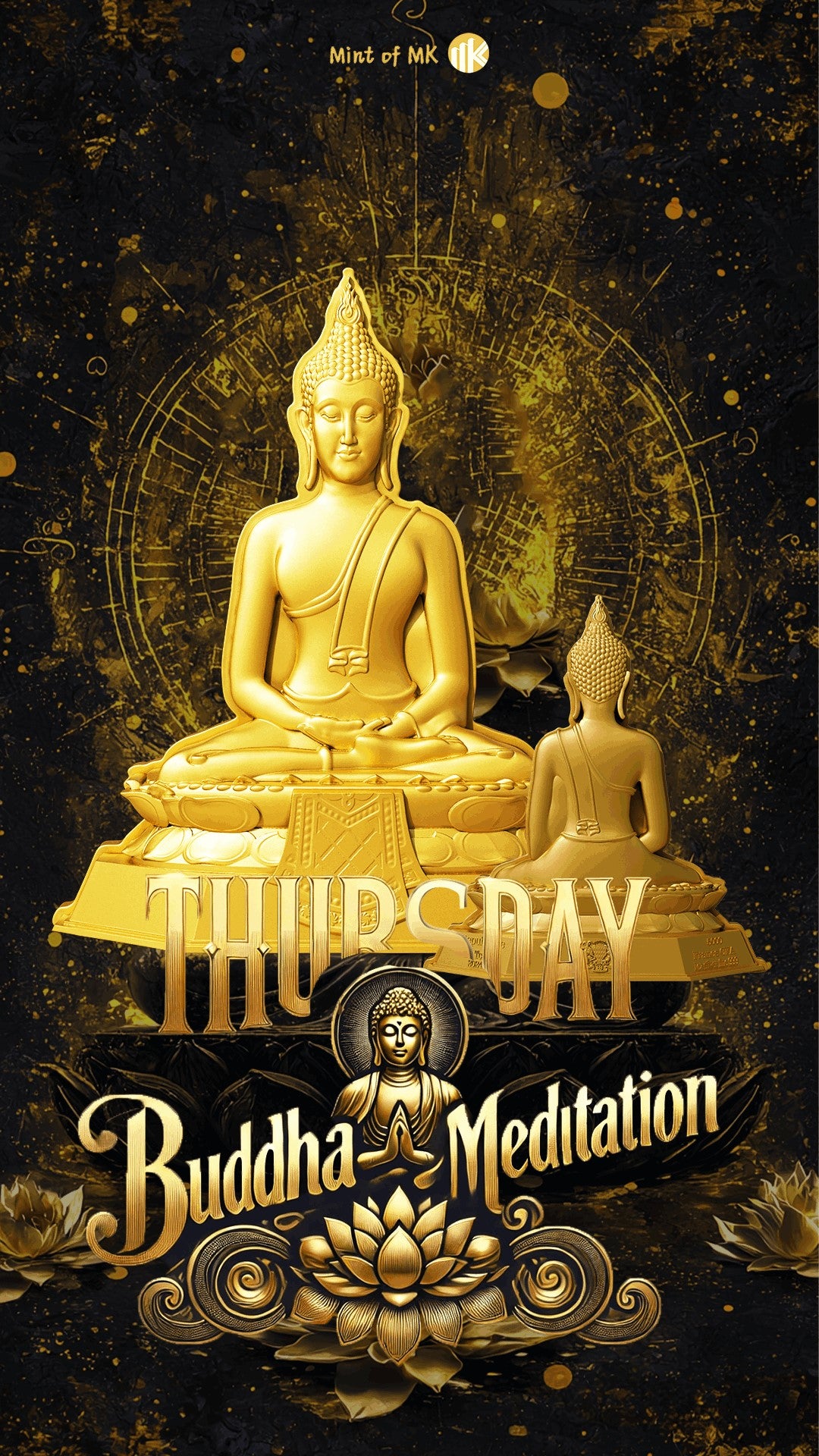 7 Days Buddha - Thursday - 1 oz Silbermünze - Gilded Shaped High Relief***